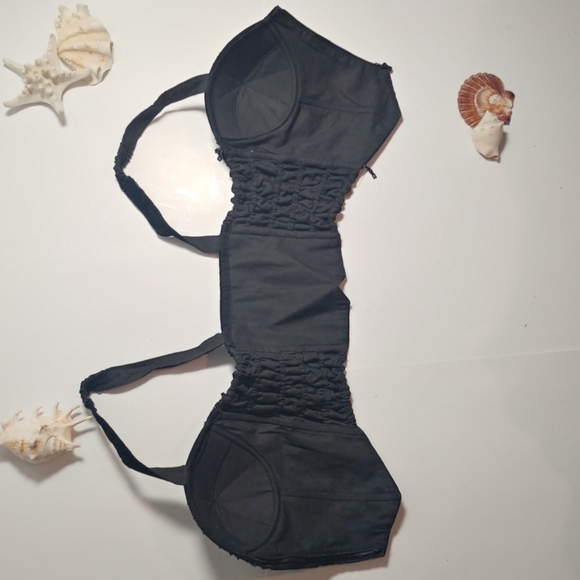 Beaded tassle corset, halter top bra shirt - Picture 2 of 4